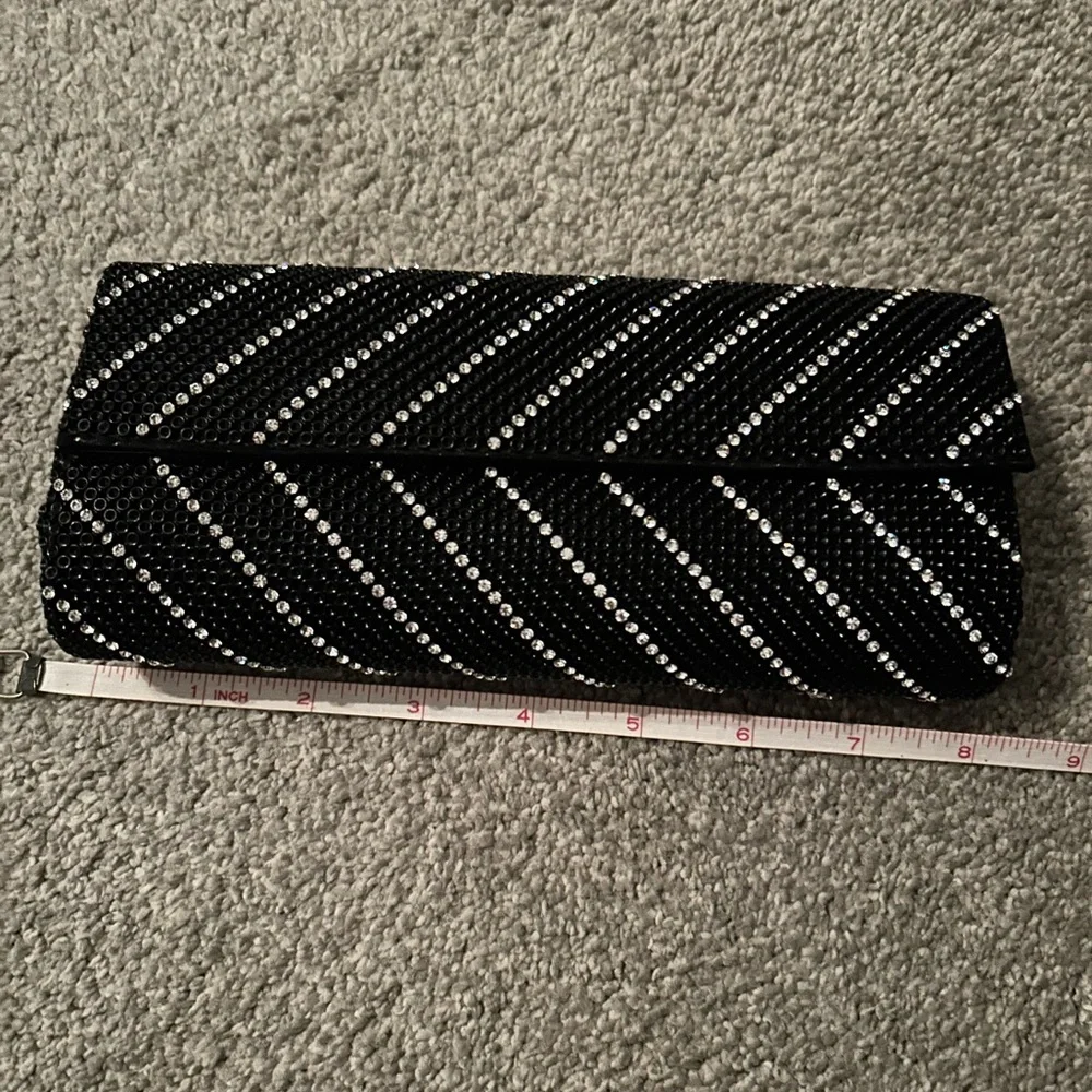 Whiting & Davis stunning black w crystal evening purse - Picture 7 of 9